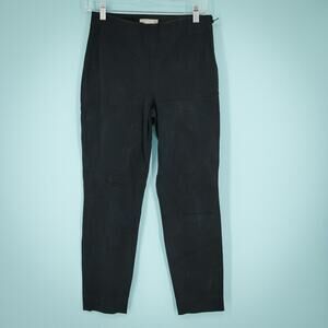 Everlane Size 4 Black Side Zip Stretch Waist Tapered Skinny Leg Ankle Crop Pants